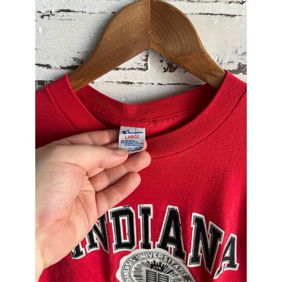 Vintage Champion Indiana University Single Stitch Shirt Size Large 18x26 - Picture 3 of 4